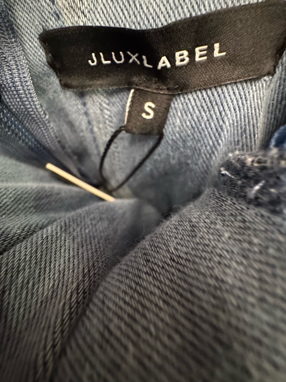 JLUXLABEL MEDIUM WASH DENIM KRISHNA ONE SHOULDER - Picture 7 of 7